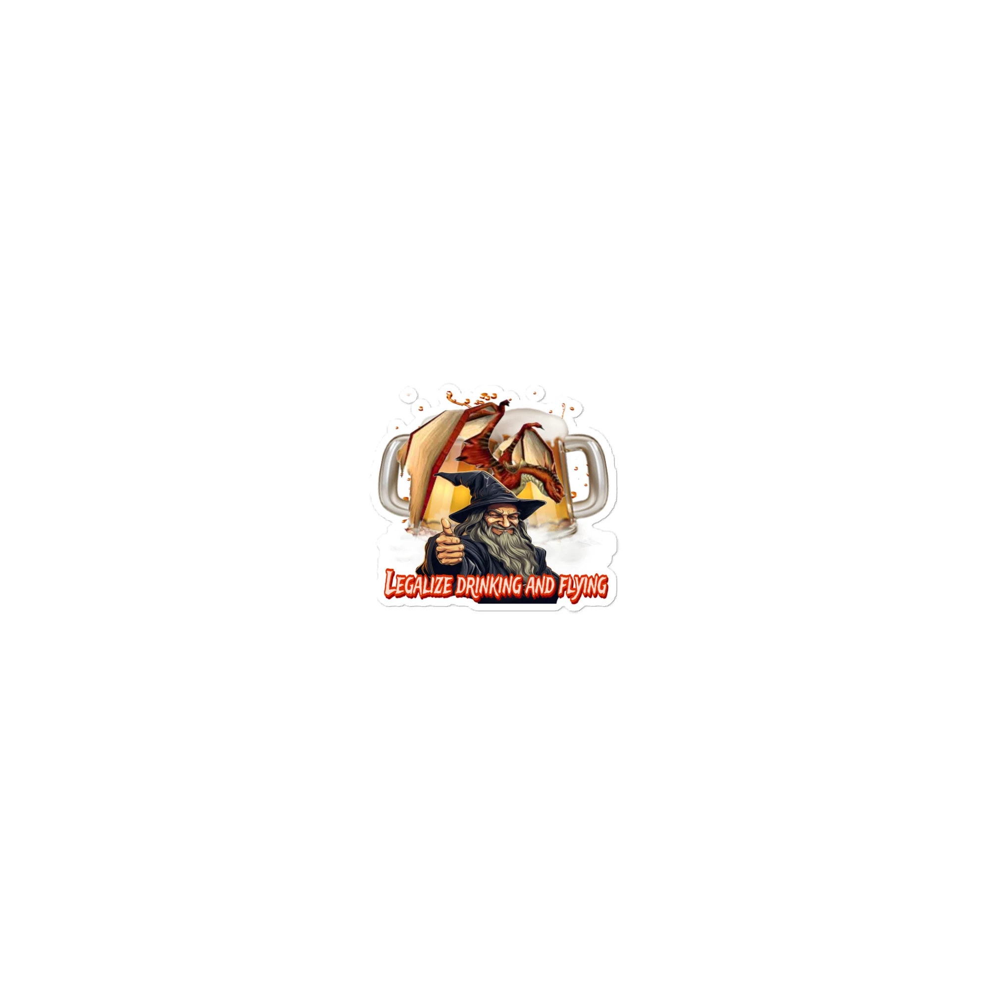 Legalize Drinking and Flying sticker. - Image 4